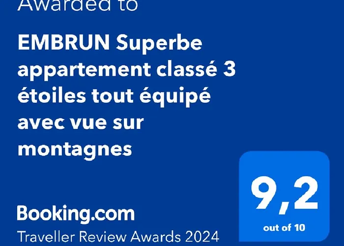 Embrun Superbe Appartement Classe 3 Etoiles Tout Equipe Avec Vue Sur Montagnes